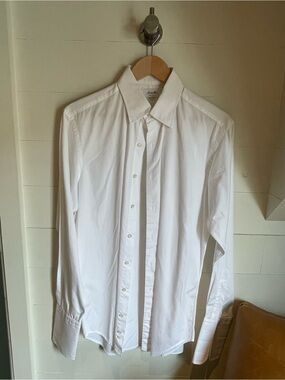 Hamilton Men's White Long-Sleeve Dress Shirt